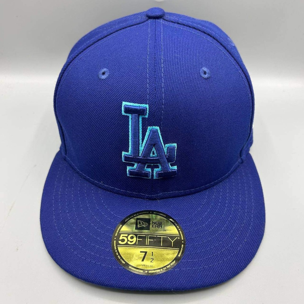 Los Angeles LA Dodgers MLB Hat Men Blue 7 1/2 59Fifty New Era Fitted Cap